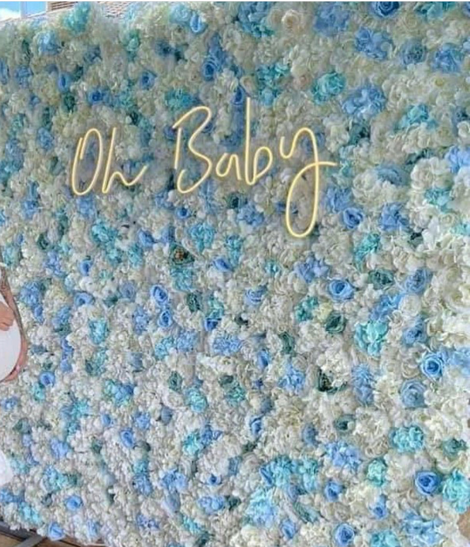 Light Blue Flower Wall Top Party Supplies, Hoppers Crossing