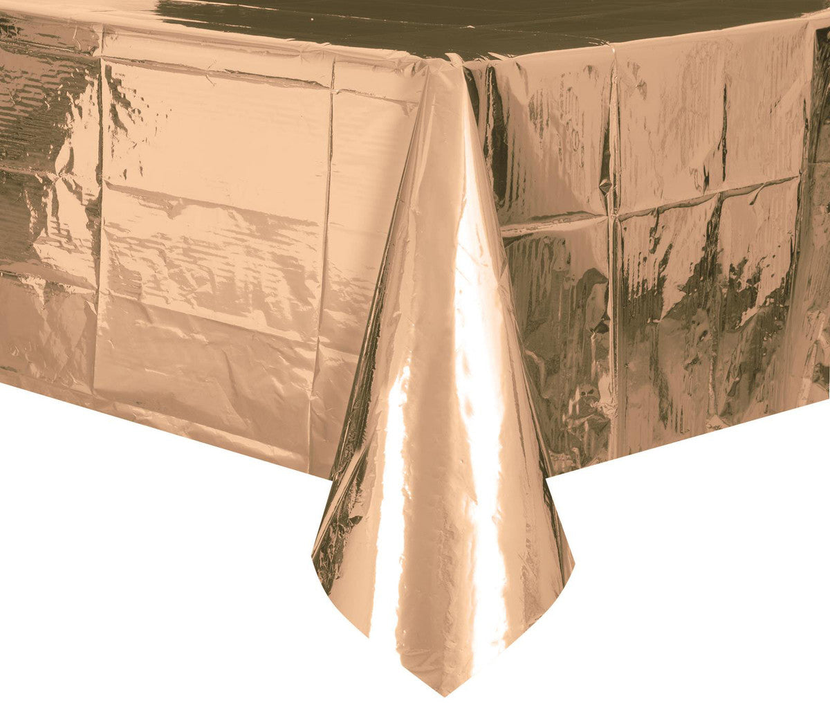 Metallic Rose Gold Plastic Table Cover/ Tablecloth Rectangle 1.37m X 2 Top Party Supplies