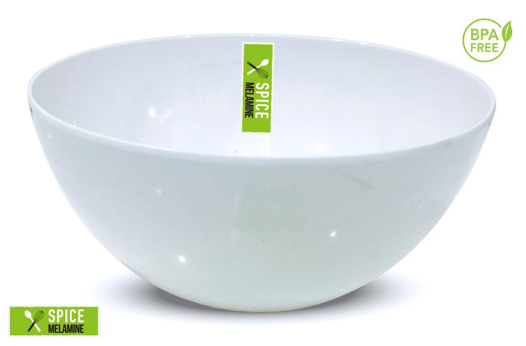 25cm Small White Round Melamine Salad Bowl Top Party Supplies