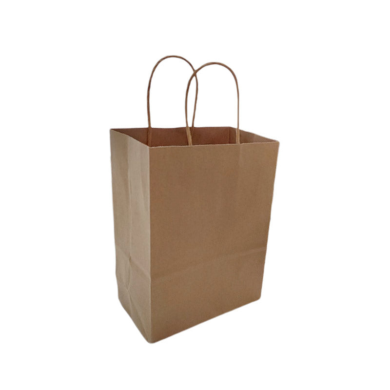 15x8x21cm Kraft Brown Paper Gift Bag Pack of 4 Top Party Supplies