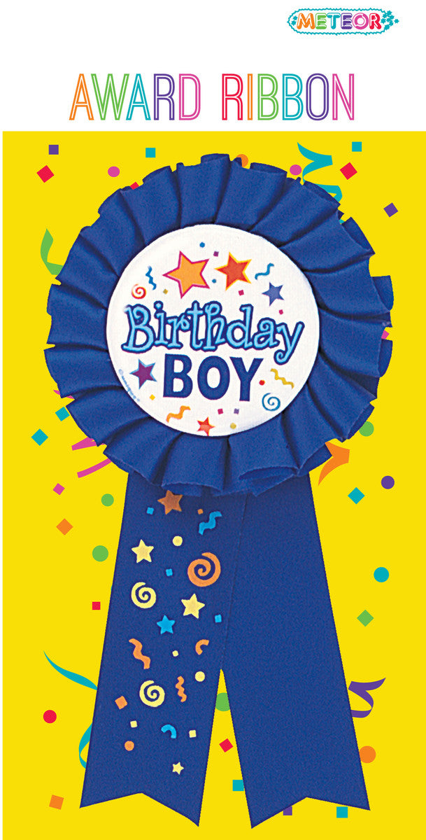 Birthday Boy Award Ribbon Badge Top Party Supplies, Hoppers Crossing