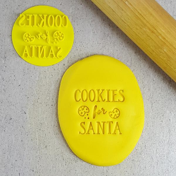 Cookies for Santa Christmas Cookie Embosser Top Party Supplies