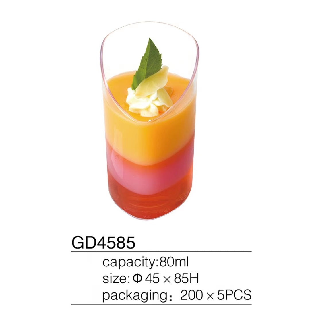 GD4585 80ml Plastic Dessert Cups 5pcs Top Party Supplies, Hoppers