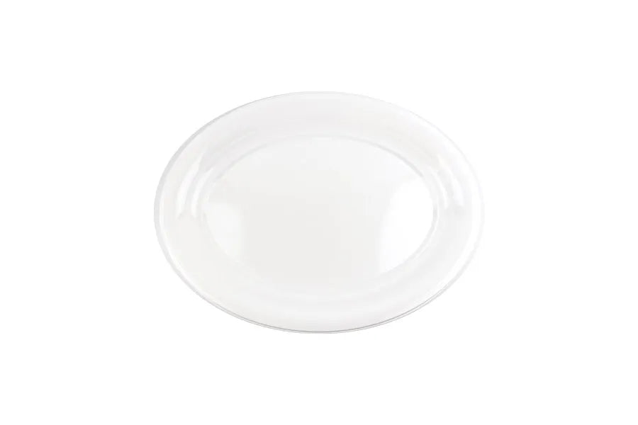 360mm x 480mm Large White Oval Plastic Tray 2PK Top Party Supplies