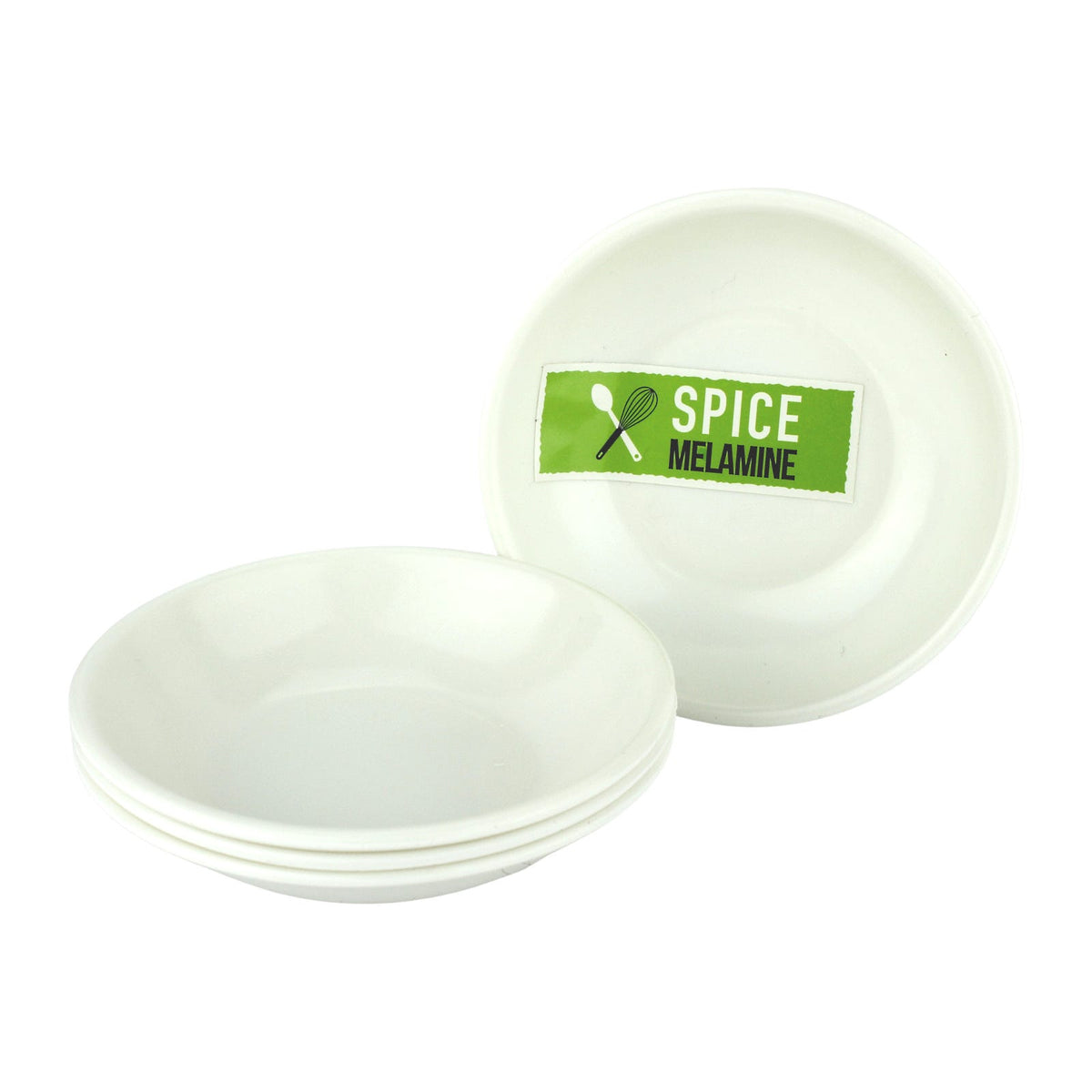 9cm 4pkWhite Round Melamine Sauce Dishes Top Party Supplies, Hoppers