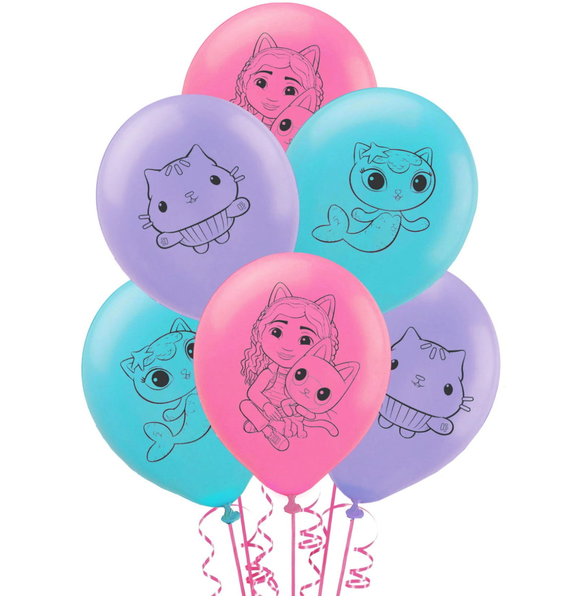 Gabby's Dollhouse Balloons (Pack of 6) Top Party Supplies, Hoppers