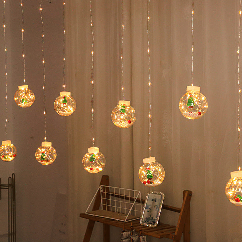 Christmas Plastic Ball Lights With Christmas Tree Top Party Supplies