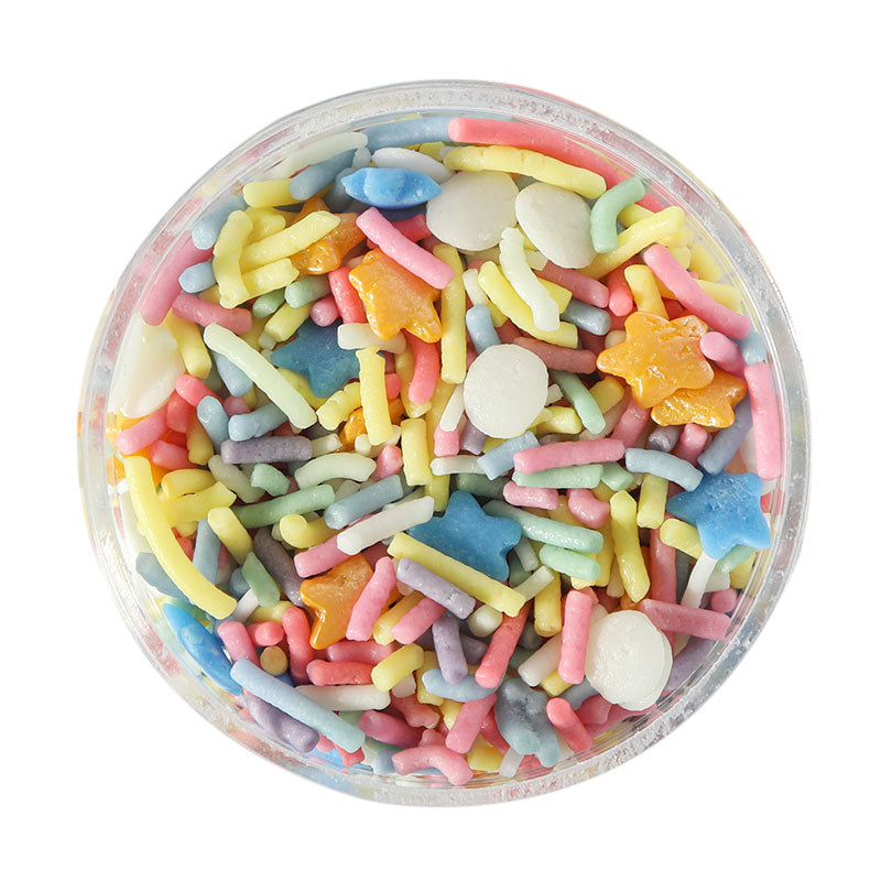 RAINBOW RIOT Edible Food Sprinkles 70g Top Party Supplies, Hoppers