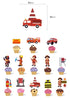 Construction Cupcake Paper Cake Toppers 24pk
