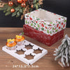 6 Cupcake Red Christmas Clear Window Box With insert