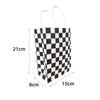 Black & White Checkred Racing Car Paper Bags