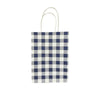 10pcs Blue Gingham Paper Gift Bags