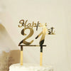 Happy 21st Birthday Luxe Acrylic Cake Toppers