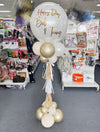 Mirrored Custom Double Stuffed Message Balloon Stand