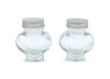 Heart Shaped Glass Bomboniere Jar With Silver Lid