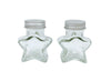 Star Shaped Glass Bomboniere Jar With Silver Lid