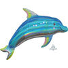 Anagram Sea Animal Iridescent Blue Dolphin  Foil Shape Balloon