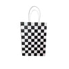 Black & White Checkred Racing Car Paper Bags