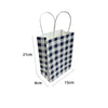 10pcs Blue Gingham Paper Gift Bags