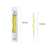 Yellow Wavy Curve Birthday Candles 6pk