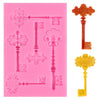 5 Designs Key Cake Silicone Fondant Mould