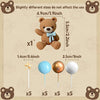 21pcs Bear with Blue Gold White Balls Cake Toppers Cake Decorations