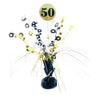 50th Birthday Centerpiece Weight - Black & Gold
