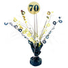 70th Birthday Centerpiece Weight - Black & Gold