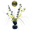 80th Birthday Centerpiece Weight - Black & Gold