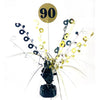 90th Birthday Centerpiece Weight - Black & Gold