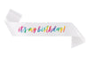 Metallic Rainbow It's My Birthday Satin Sash