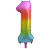 1 Rainbow Number Foil Balloons 86cm (34")