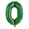 0 Green Number Foil Balloons 86cm (34")