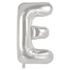E 86cm Silver Alphabet / Letter Foil Balloon