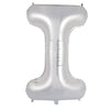 I 86cm Silver Alphabet / Letter Foil Balloon