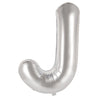 J 86cm Silver Alphabet / Letter Foil Balloon