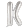 K 86cm Silver Alphabet / Letter Foil Balloon