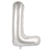 L 86cm Silver Alphabet / Letter Foil Balloon
