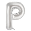 P 86cm Silver Alphabet / Letter Foil Balloon