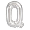 Q 86cm Silver Alphabet / Letter Foil Balloon