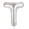 T 86cm Silver Alphabet / Letter Foil Balloon