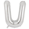 U 86cm Silver Alphabet / Letter Foil Balloon