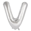V 86cm Silver Alphabet / Letter Foil Balloon