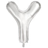 Y 86cm Silver Alphabet / Letter Foil Balloon