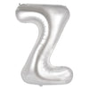 Z 86cm Silver Alphabet / Letter Foil Balloon