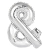 & And 86cm Silver Alphabet / Letter Foil Balloon