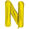 N 86cm Gold Alphabet / Letter Foil Balloon