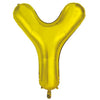 Y 86cm Gold Alphabet / Letter Foil Balloon