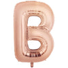 B Alphabet / Letter 86cm Rose Gold  Foil Balloon