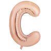 C Alphabet / Letter 86cm Rose Gold  Foil Balloon